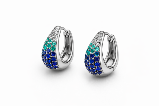 Combo Monia by Nathy (3 paia di orecchini+earcuff) selezionare il colore dei degradé, se vuoi un Earcuff diverso scrivi il nome nelle note