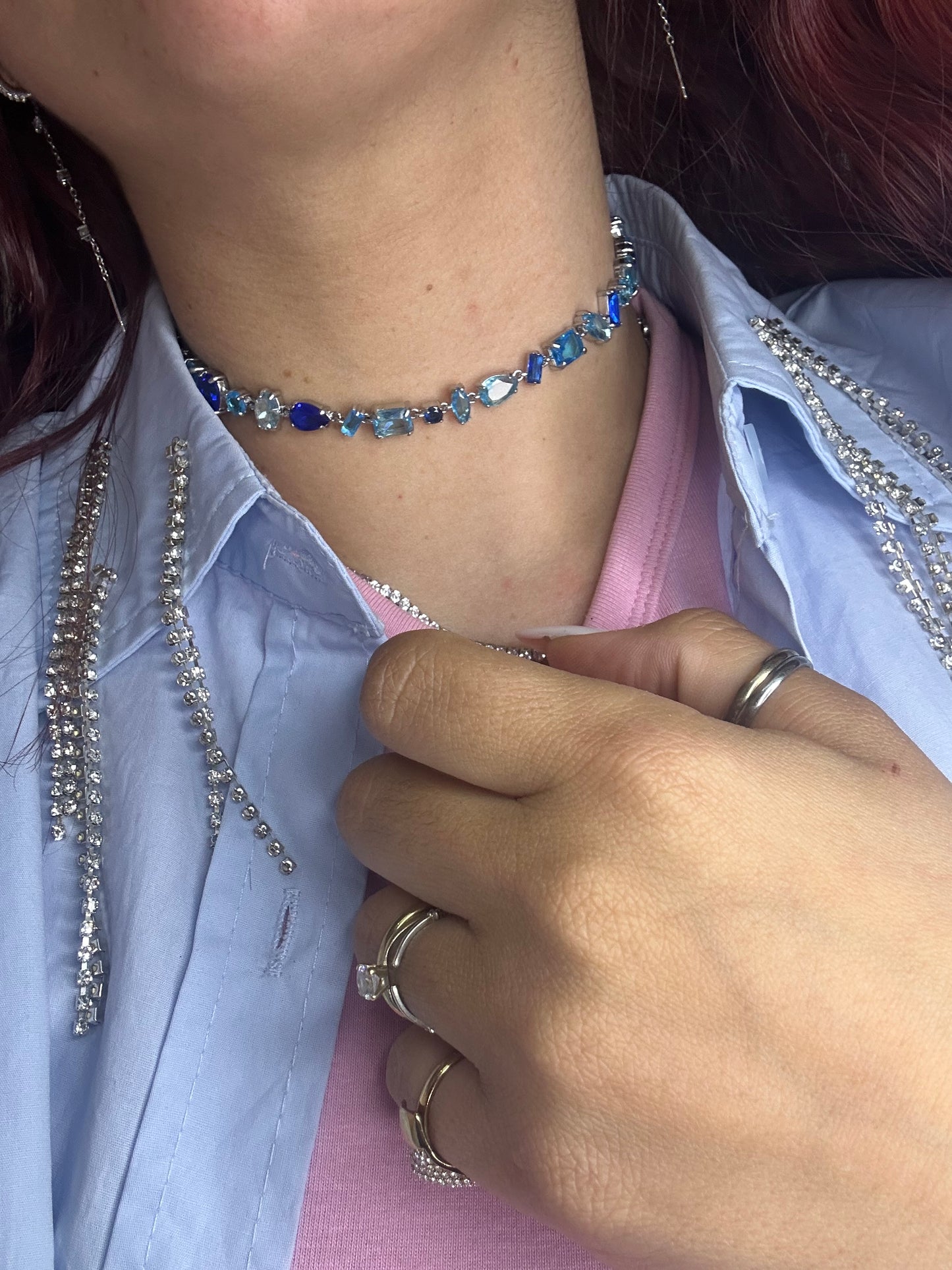 Collana Crystal Azul