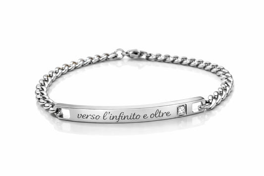 Bracciale Echo Nastea Man total silver personalizzabile