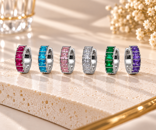 Set 6 orecchini nelle (1 per colore)