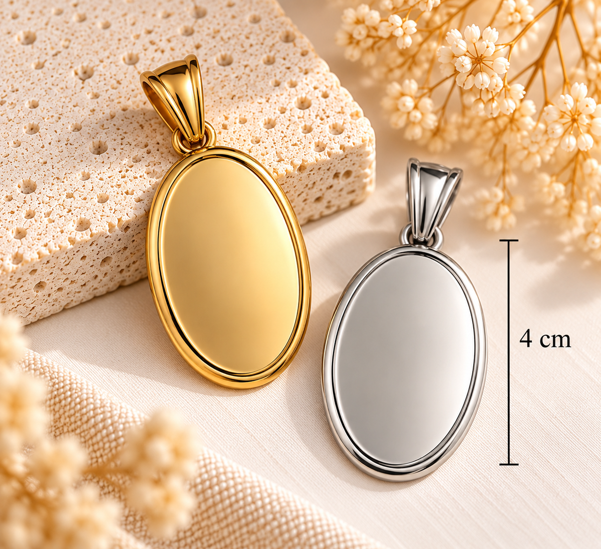 Ciondolo Nastea Big Oval personalizzabile