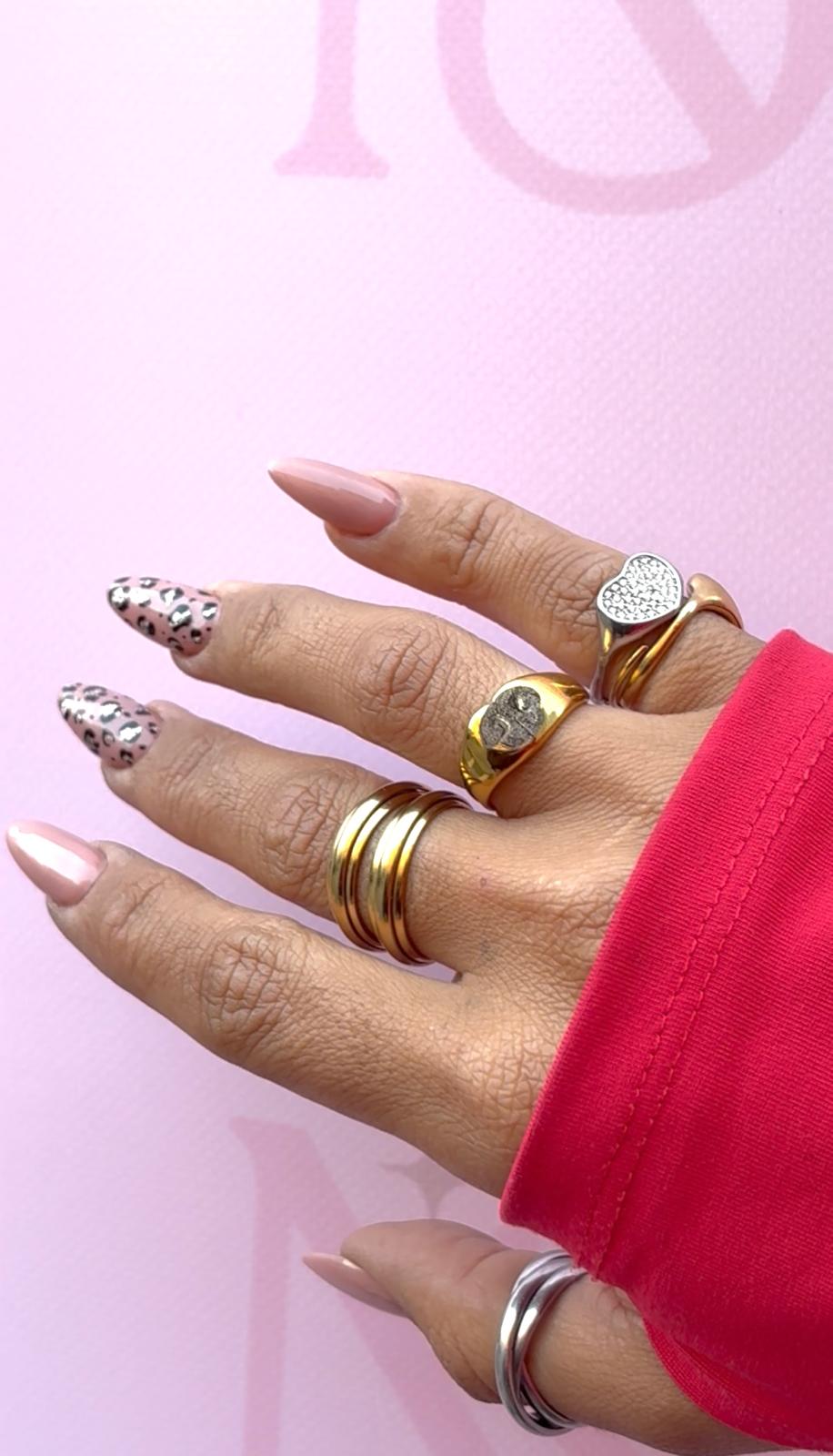 Anello Cuore Nastea regolabile personalizzabile