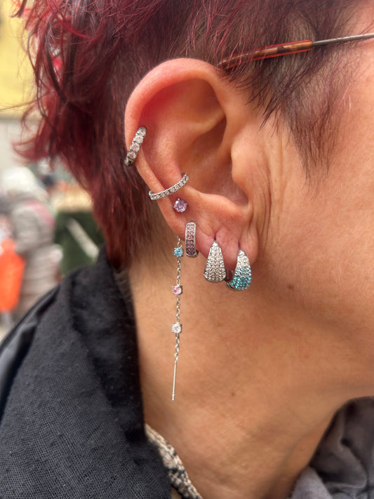 Combo Monia  by Nathy (3 paia di orecchini+earcuff) selezionare il colore dei degradé, se vuoi un Earcuff diverso scrivi il nome nelle note