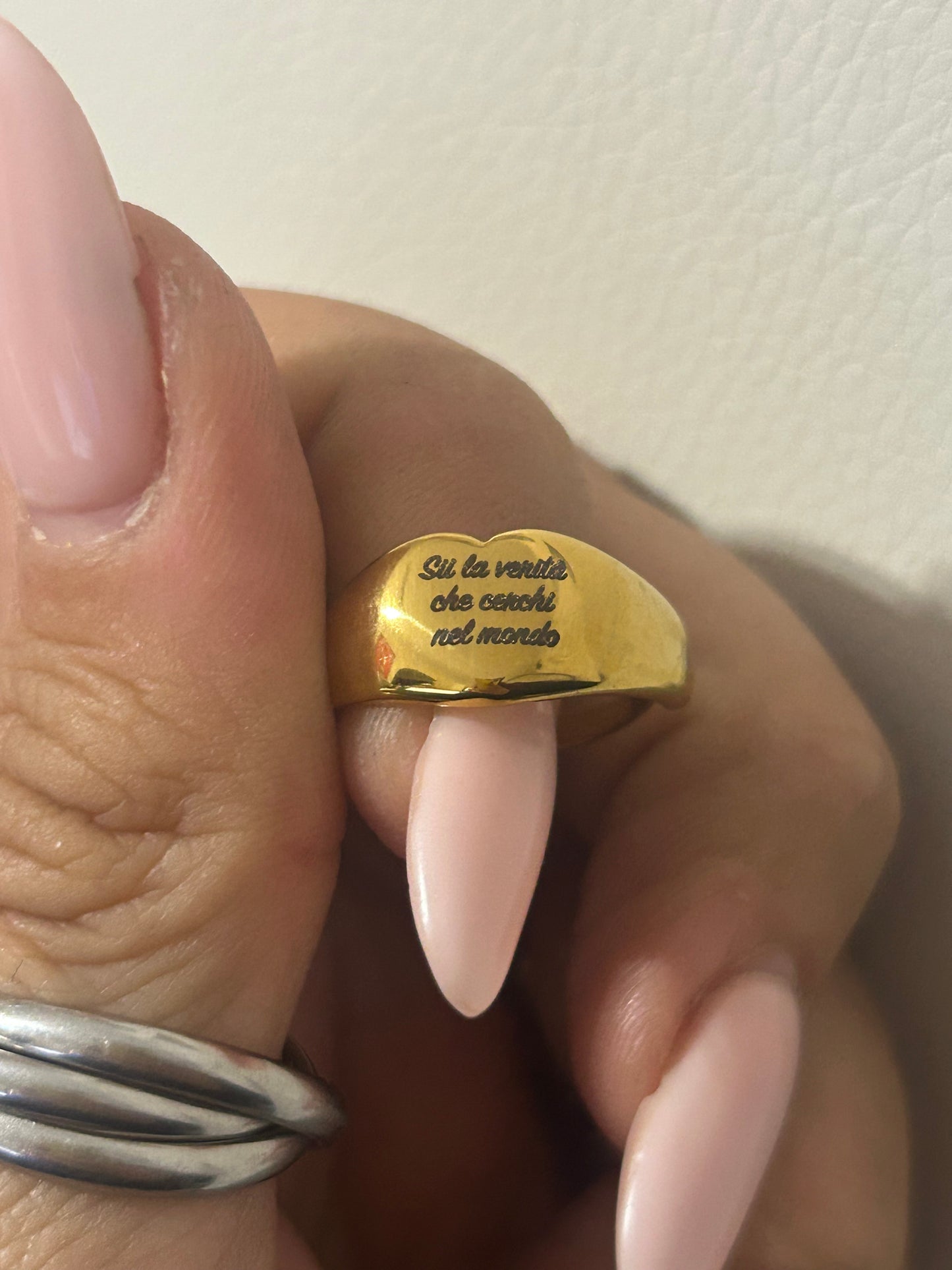 Anello Cuore Nastea regolabile personalizzabile