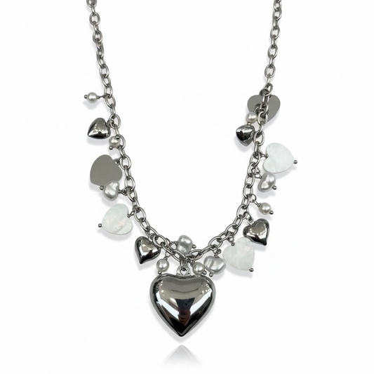 Collana cuorini sonaglio