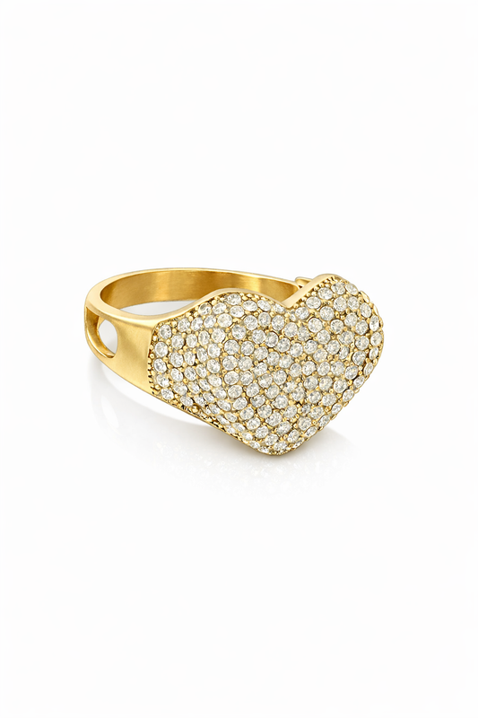 Anello Cuore Pavé