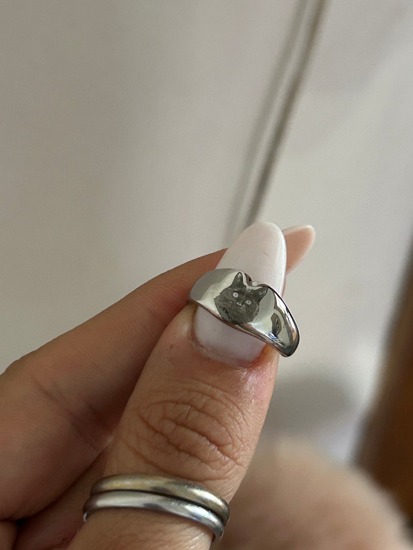 Anello Cuore Nastea regolabile personalizzabile