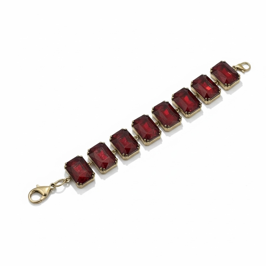 set Collana e Bracciale Royal Crystal red