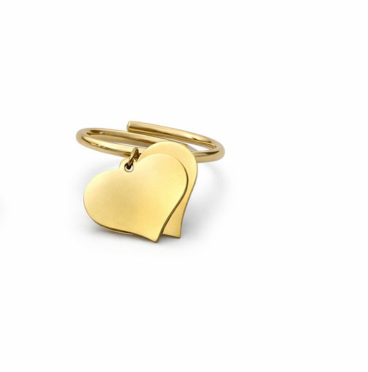 Anello Nastea Love 3.0 personalizzabile se non riesci a caricare le foto, puoi mandarmele in privato(scrivi nelle note se vuoi o no il cuoricino zirconato) LA SCRITTA A AMANO VA SELEZIONATA COME FOTO