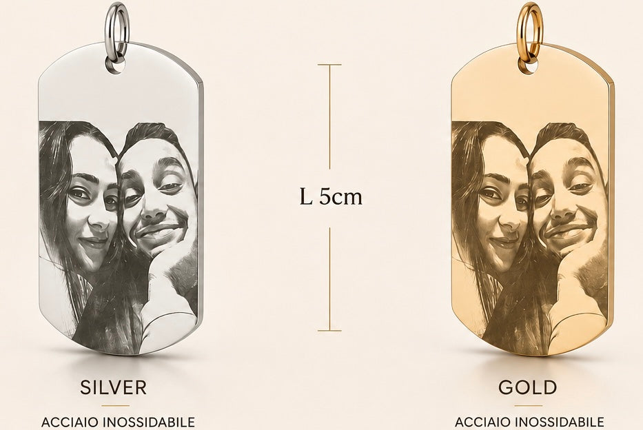 Ciondolo Placchetta con Incisione Personalizzata