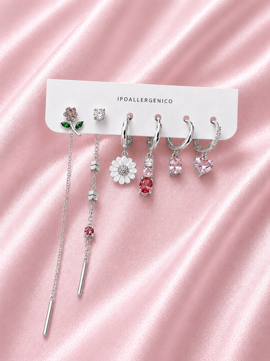Set 6 Orecchini Pink Malè