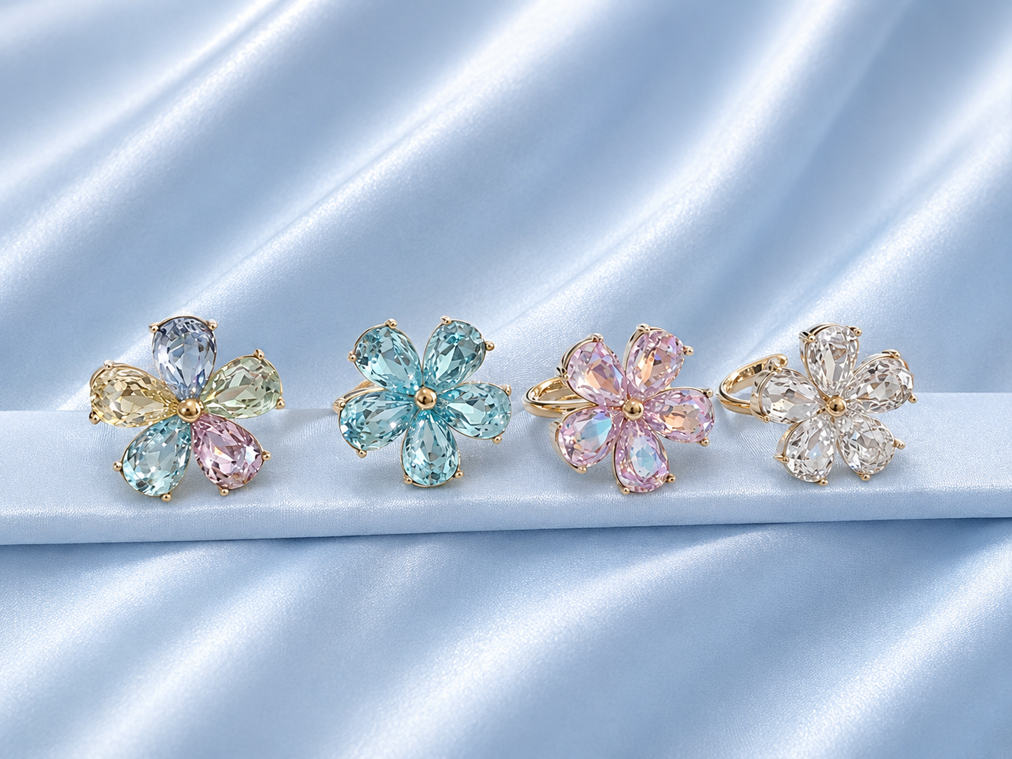 Anello Fiore di cristallo