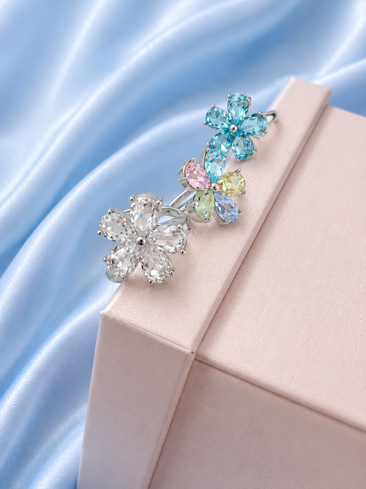Anello Fiore di cristallo