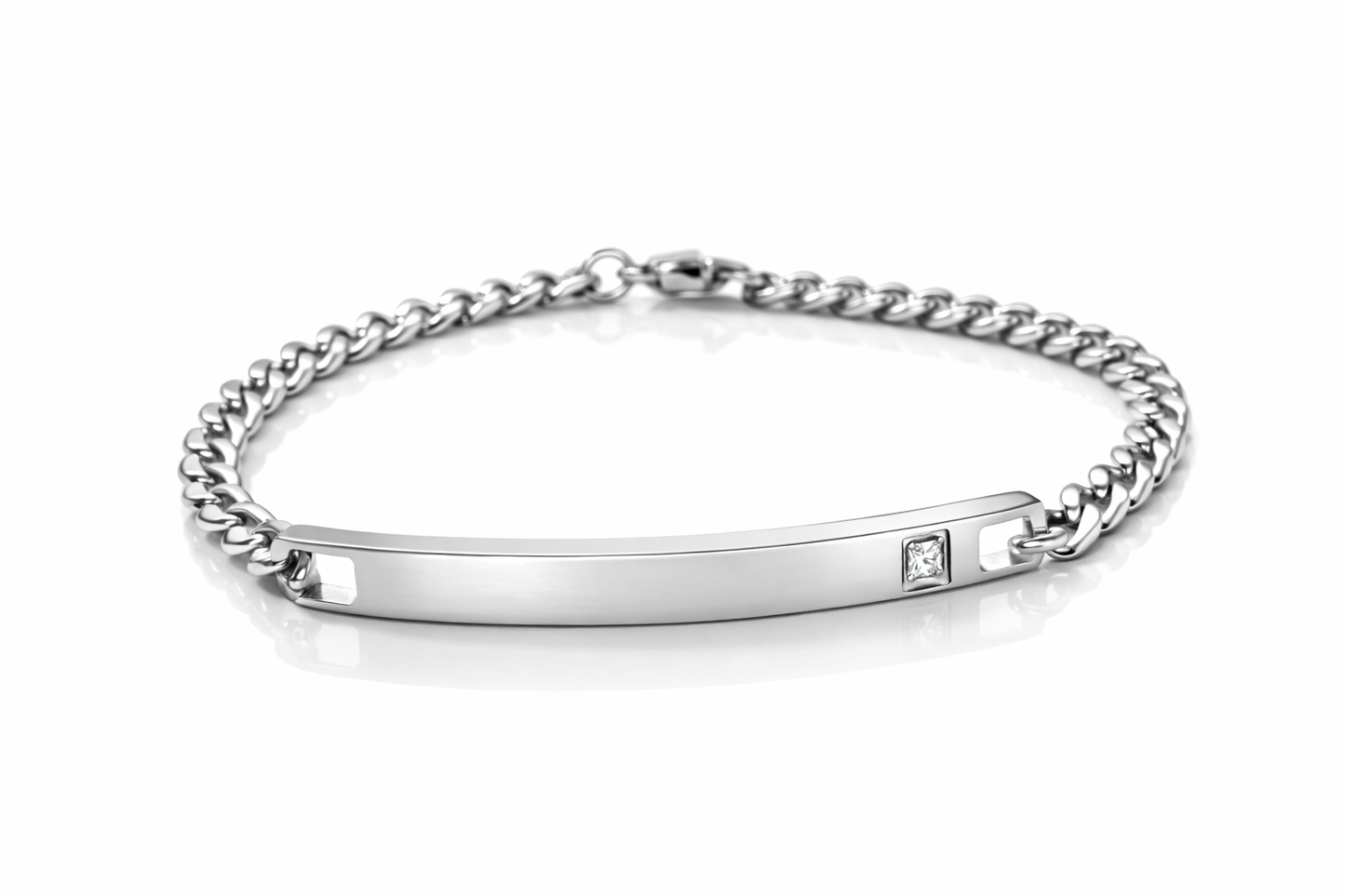 Bracciale Echo Nastea Man total silver personalizzabile