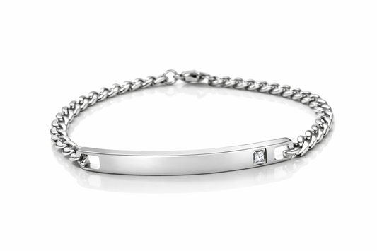 Bracciale Echo Nastea Man total silver personalizzabile