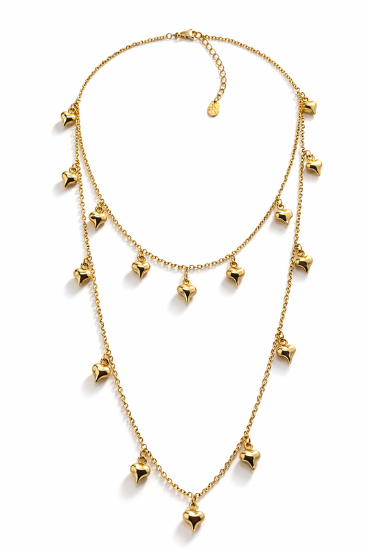 Collana Lunga mini cuorini sonaglio (non è doppia!)