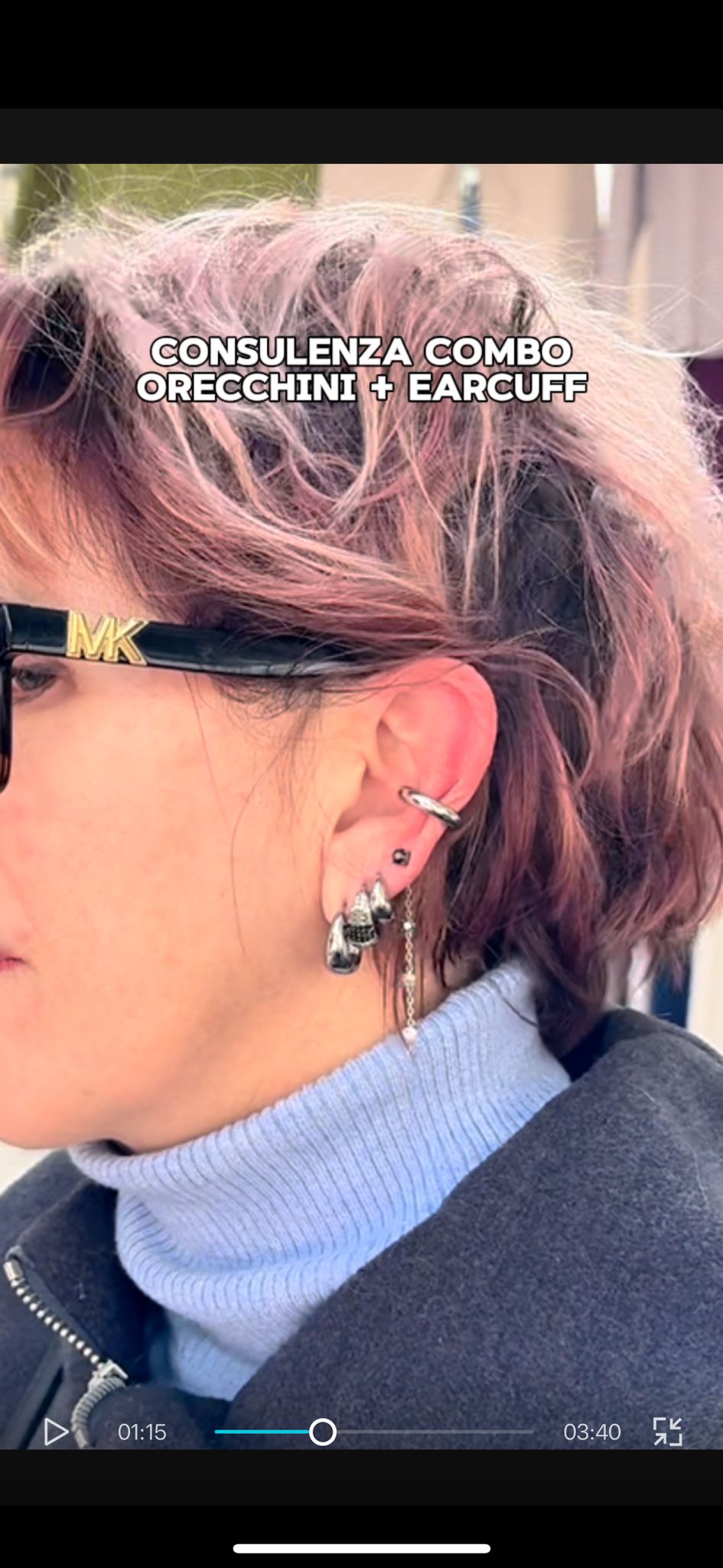 Combo Monica by Nathy (3 paia di orecchini+1 cascata+earcuff)