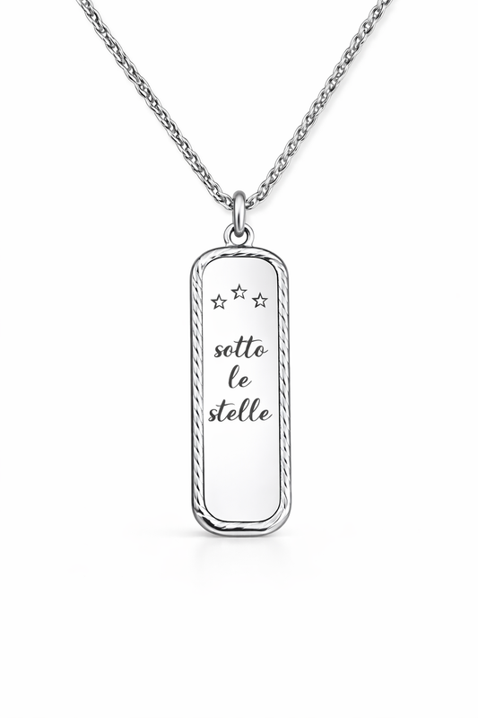 Collana Nastea Rock Blank personalizzabile 1,5cm (scrivi nelle note la lunghezza della collana)