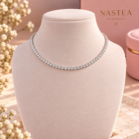 Collana Tennis 3mm con cursore