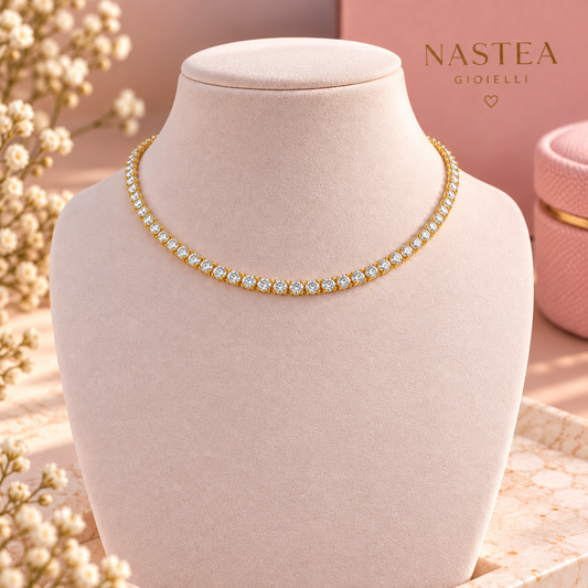 Collana Tennis 3mm con cursore