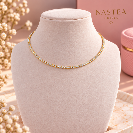 Collana Tennis 2mm con cursore