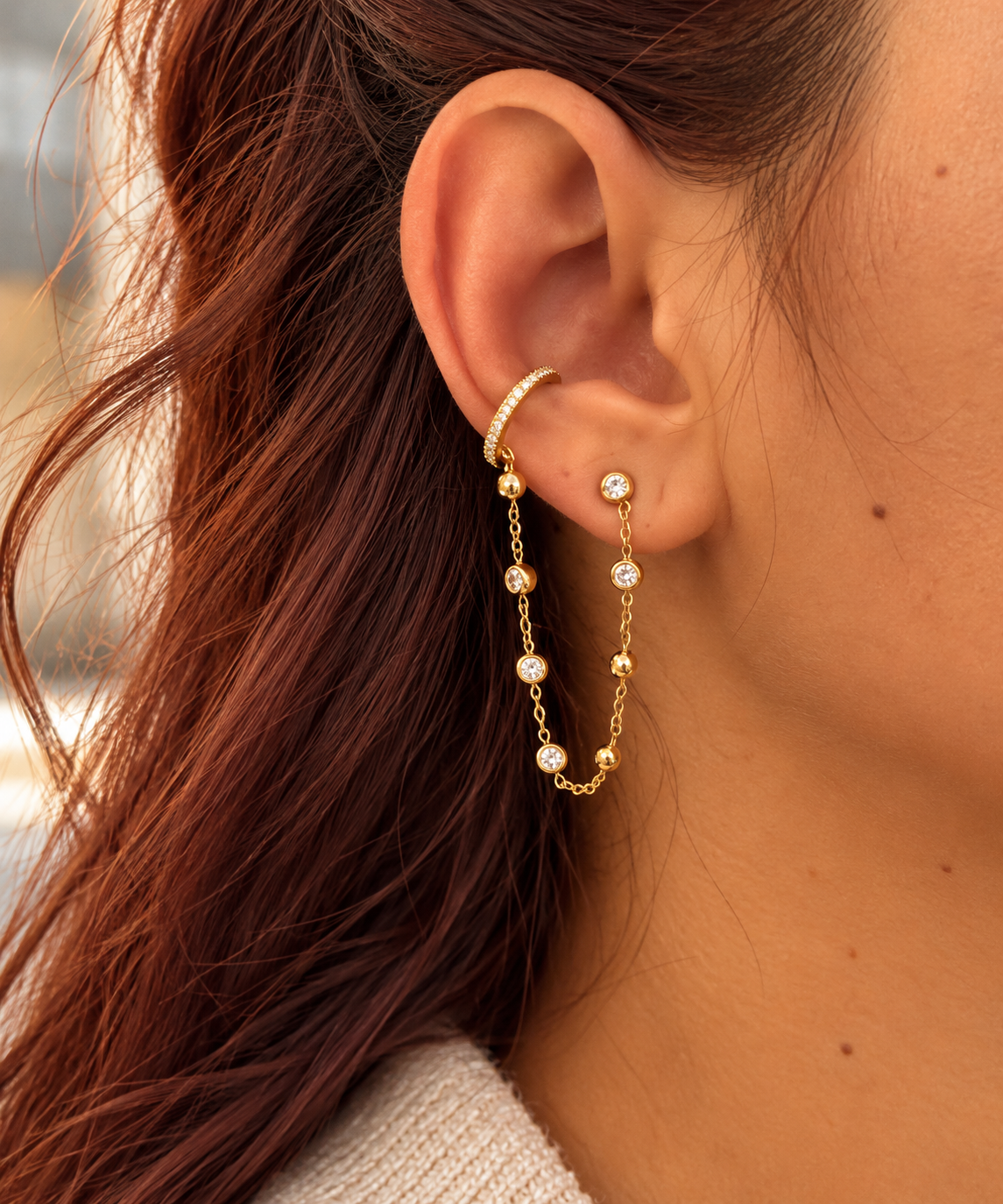 Orecchino Earcuff Shiny Lobe