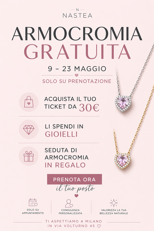Buono da 30 euro gioielli più seduta armocromia da 10 minuti gratuita