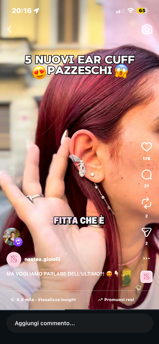 Earcuff ali farlfalla