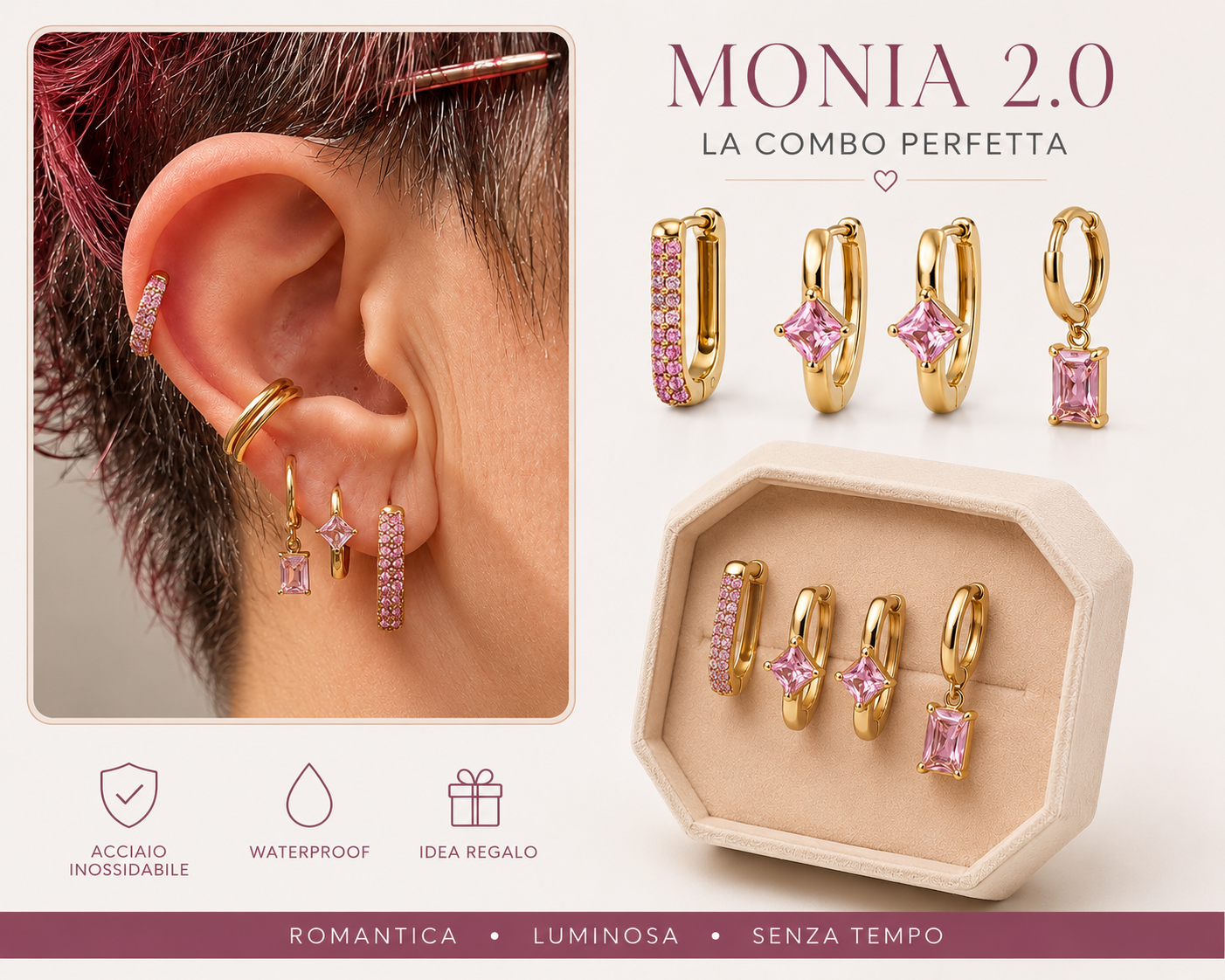 Combo Monia 2.0  by Nathy (3 paia di orecchini)