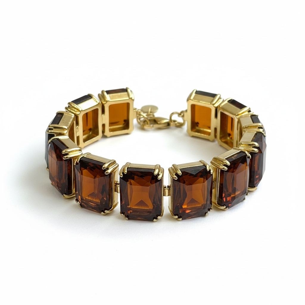 Collana Bracciale Diamond Brown set
