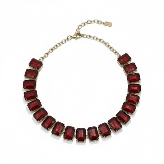 Collana Crystal Gem red