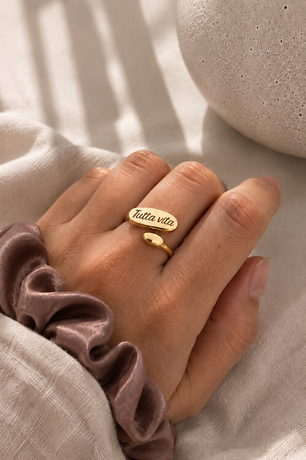 Anello Hug Nastea regolabile personalizzabile
