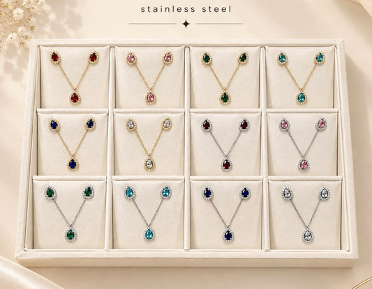 parure collana orecchini