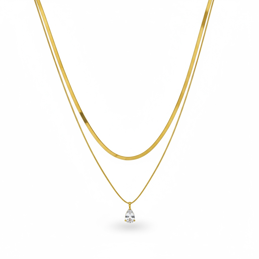 Collana Doppio Snake Luce