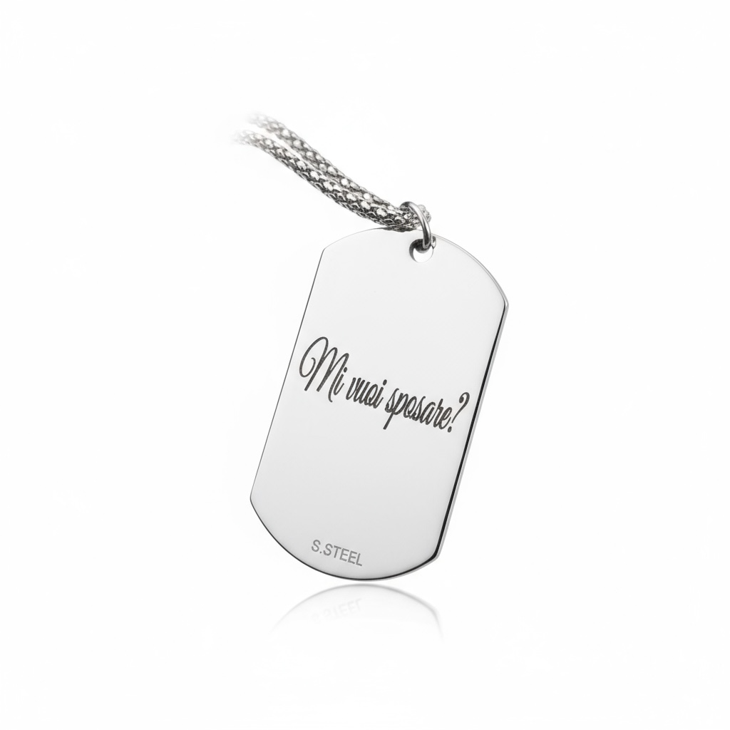Collana Placchetta con Incisione Personalizzata
