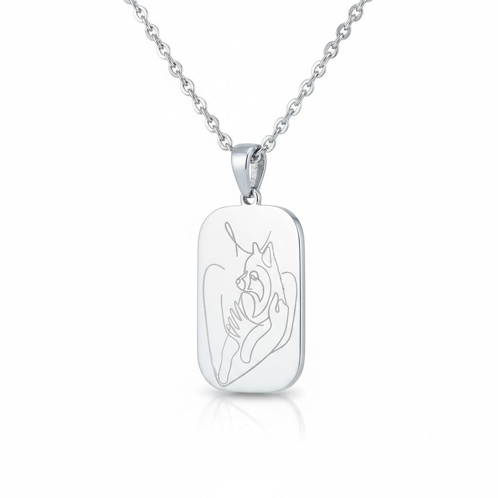 Collana Placchetta con Incisione Personalizzata