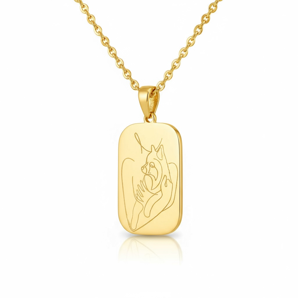 Collana Placchetta con Incisione Personalizzata