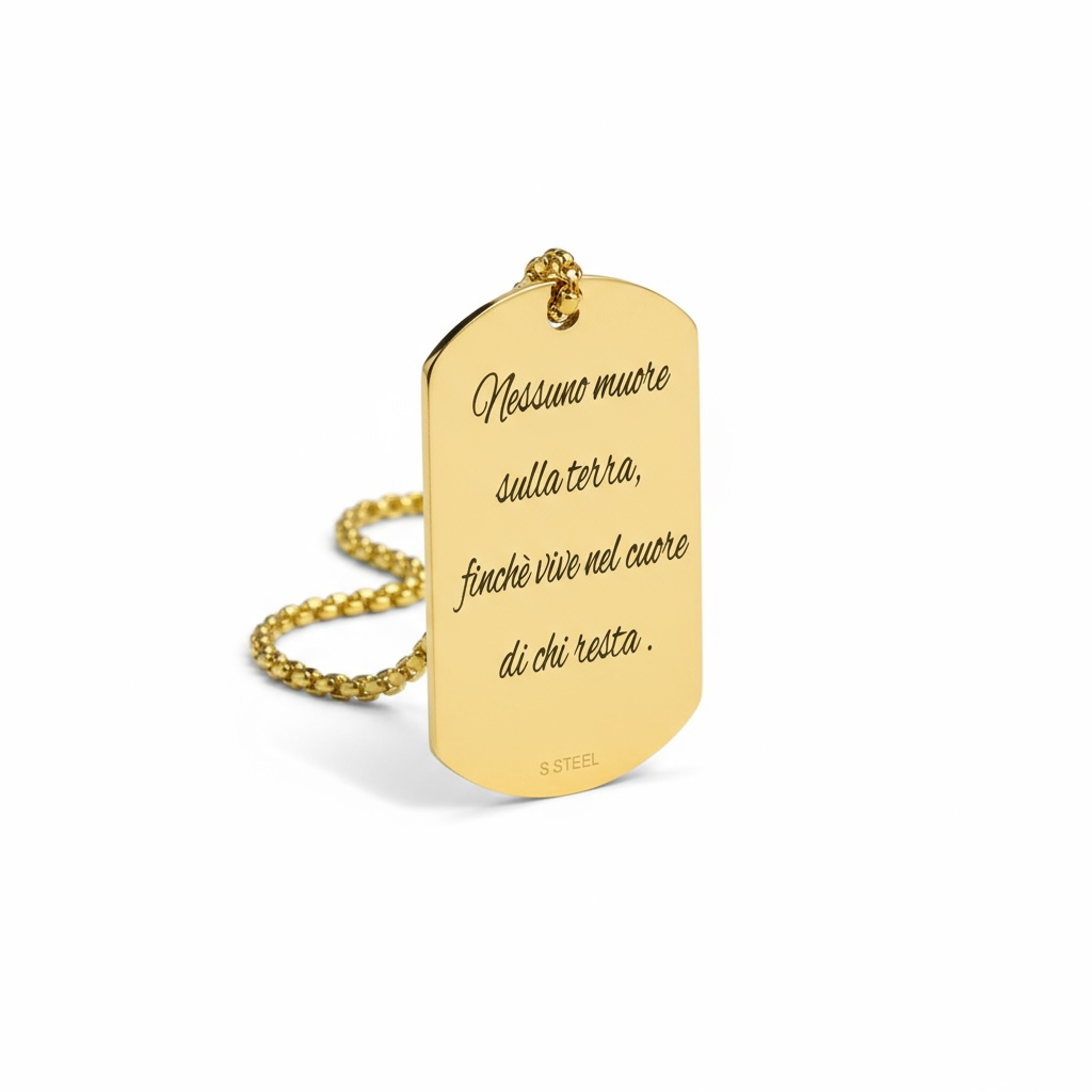 Collana Placchetta con Incisione Personalizzata