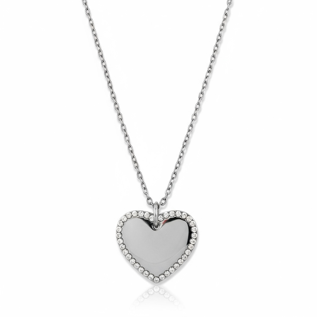 Collana Nastea Love con zirconi personalizzabile